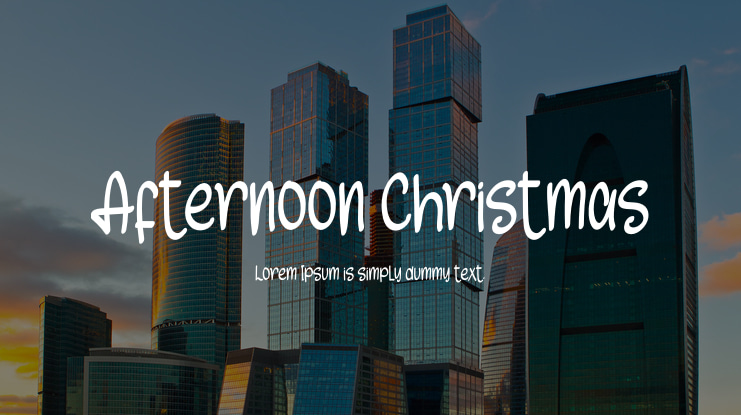 Afternoon Christmas Font