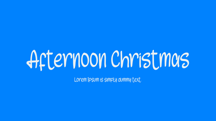 Afternoon Christmas Font