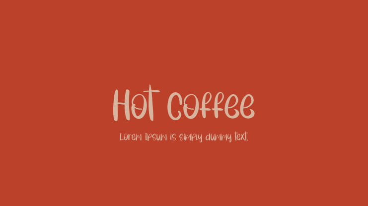 Hot Coffee Font