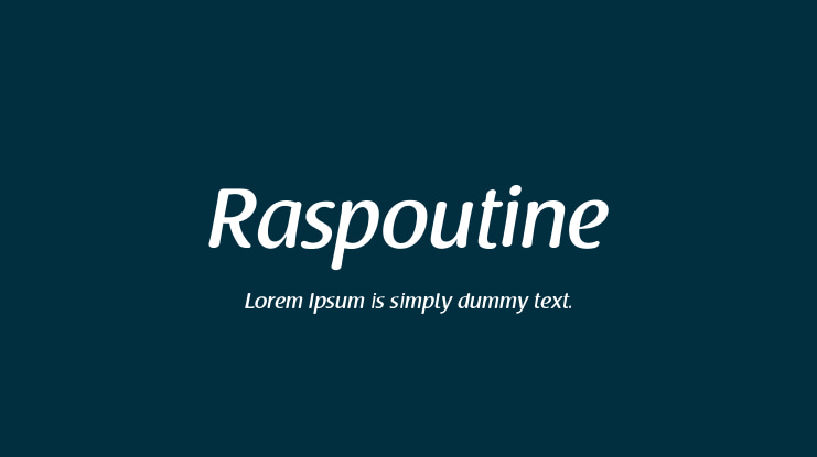 Raspoutine Font Family