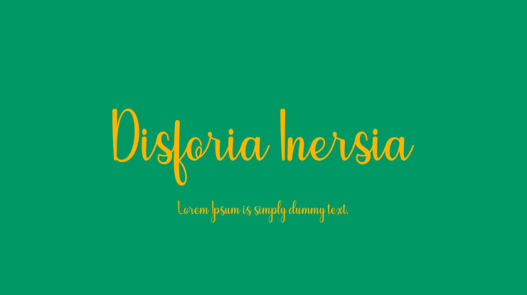 Disforia Inersia Font