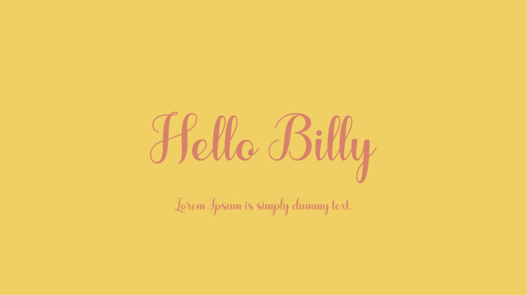 Hello Billy Font