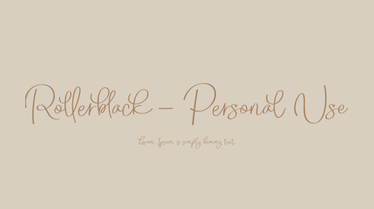 Rollerblack - Personal Use Font