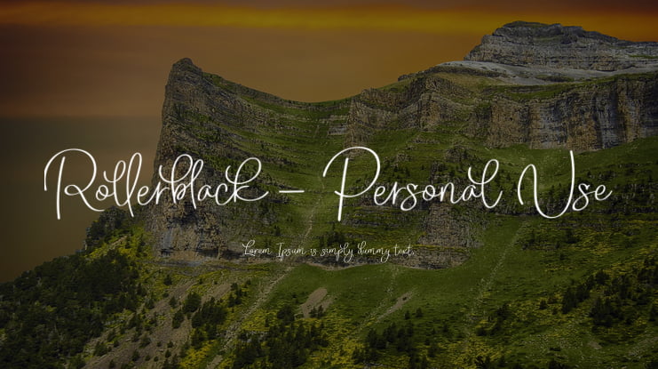 Rollerblack - Personal Use Font
