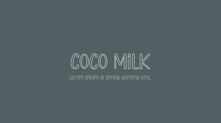 COCO MiLk Font