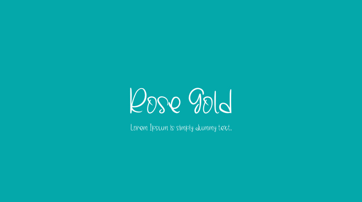 Rose Gold Font