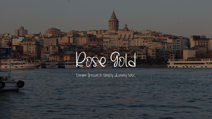 Rose Gold Font