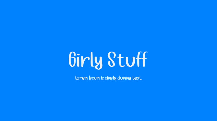 Girly Stuff Font