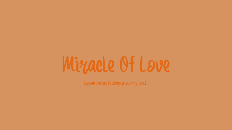 Miracle Of Love Font