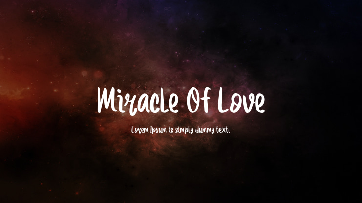 Miracle Of Love Font