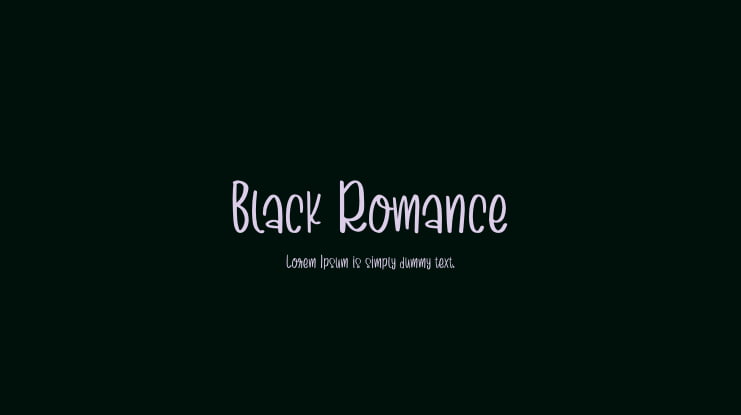 Black Romance Font