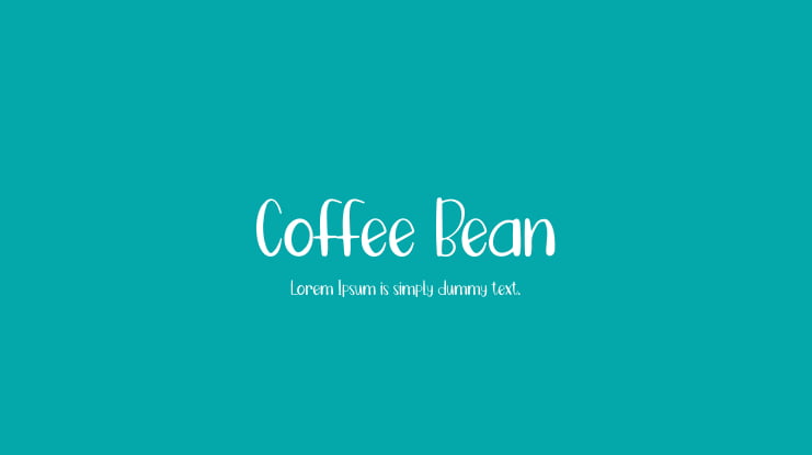 Coffee Bean Font