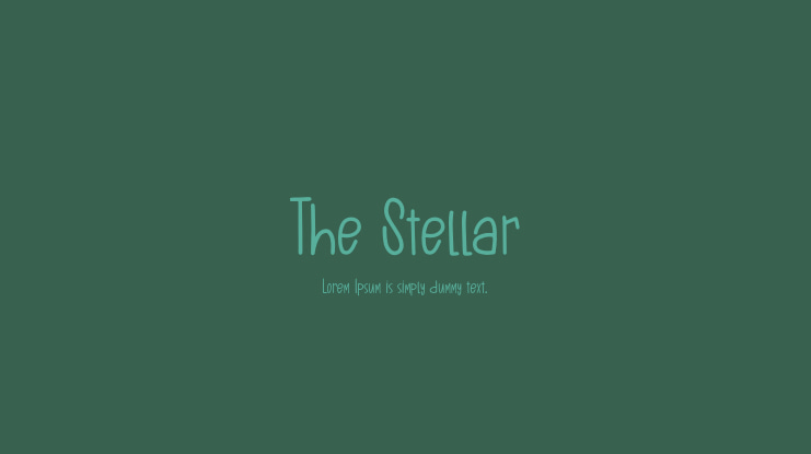 The Stellar Font