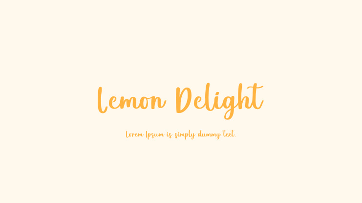 Lemon Delight Font