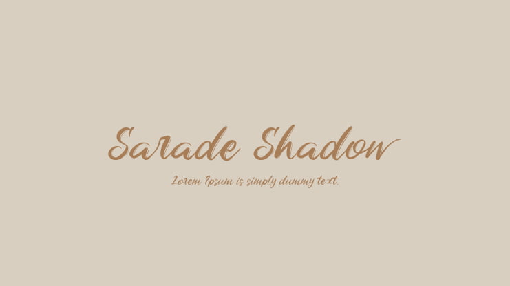 Sarade Shadow Font