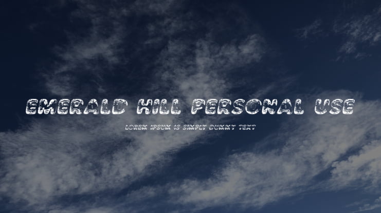 EMERALD HILL PERSONAL USE Font Family