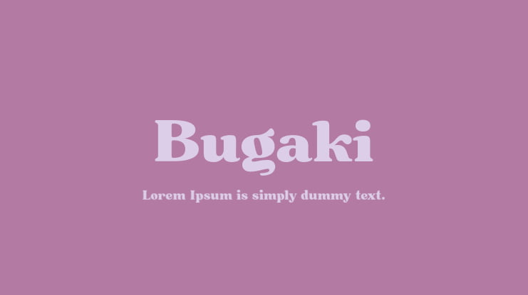 Bugaki Font Family