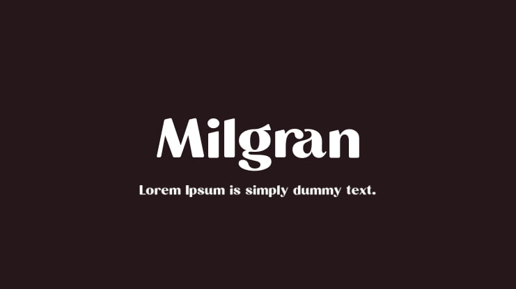 Milgran Font Family