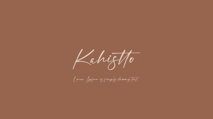 Kahistto Font
