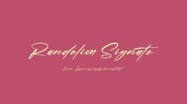 Randelion Signate Font
