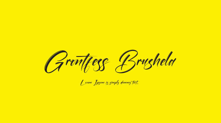 Grontfess Brushela Font