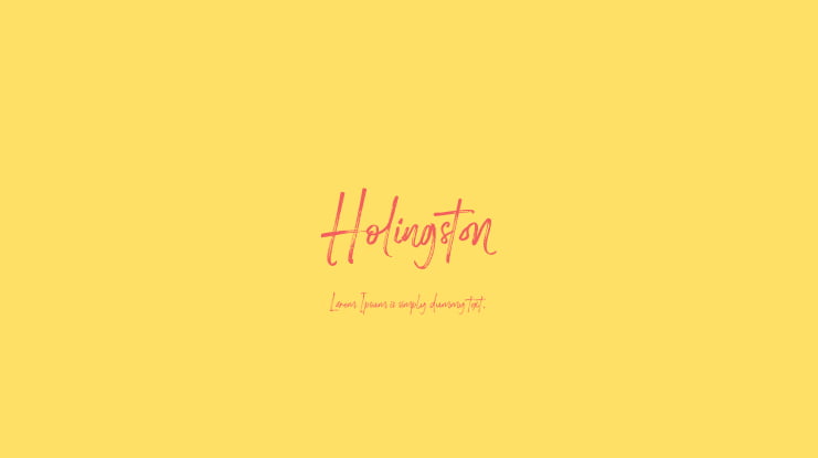Holingston Font