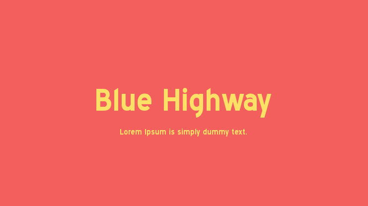 Blue Highway Font Family
