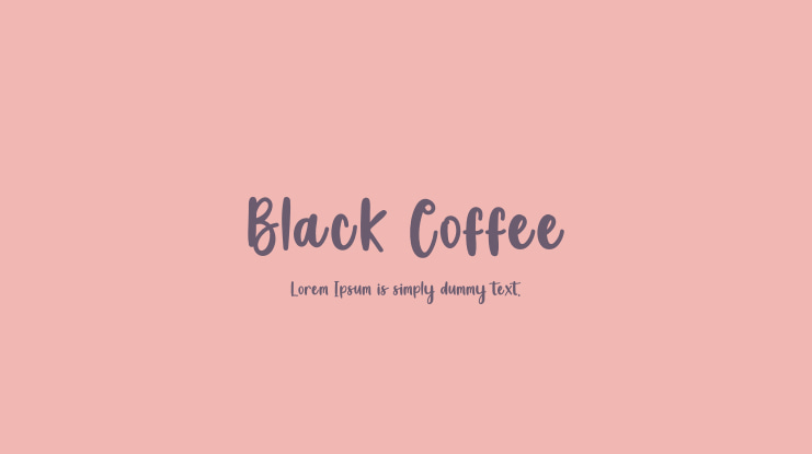 Black Coffee Font
