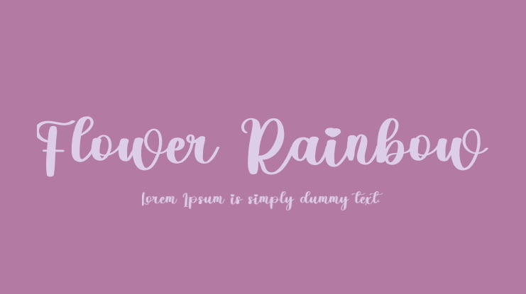 Flower Rainbow Font