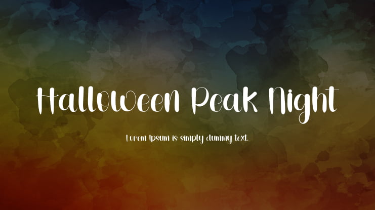 Halloween Peak Night Font