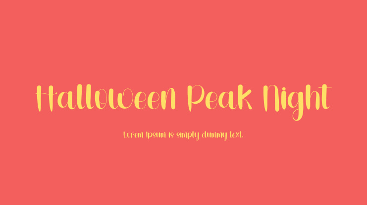 Halloween Peak Night Font
