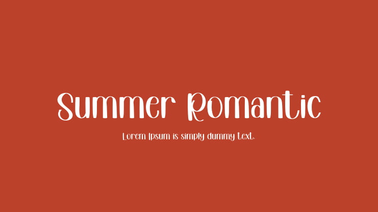 Summer Romantic Font