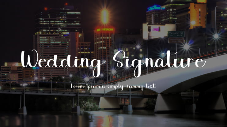 Wedding Signature Font