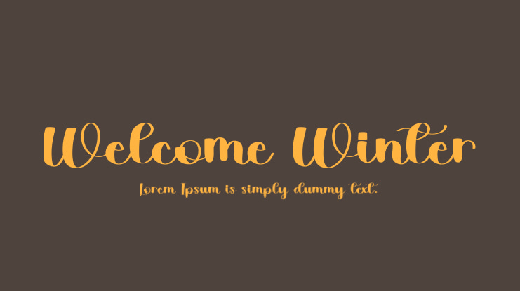 Welcome Winter Font