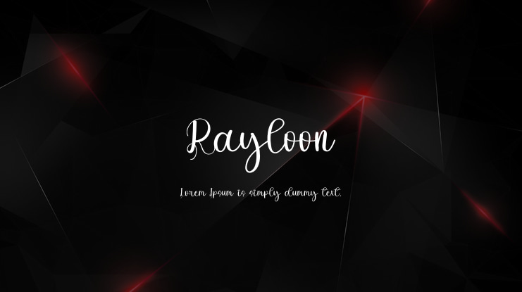 Rayloon Font