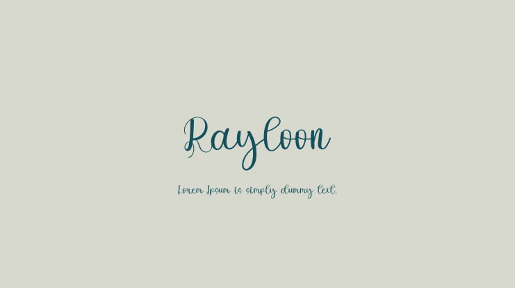 Rayloon Font
