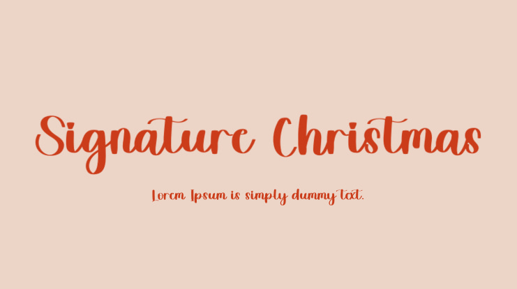 Signature Christmas Font