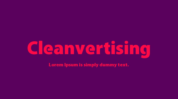Cleanvertising Font Family