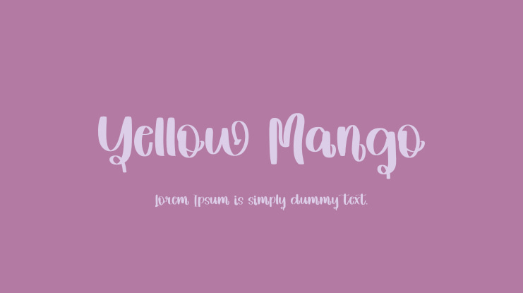 Yellow Mango Font