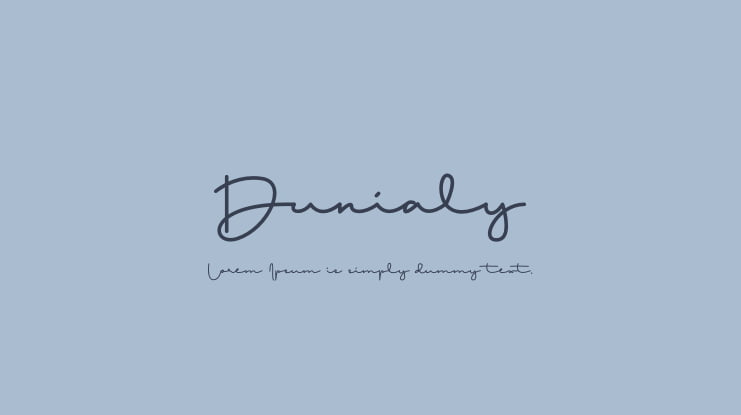 Dunialy Font