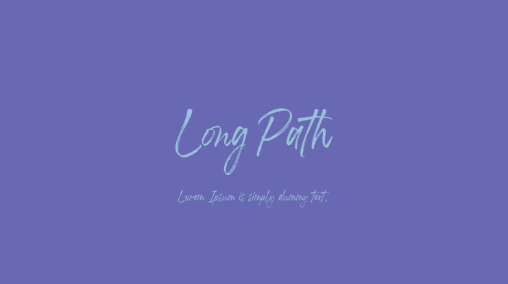 Long Path Font