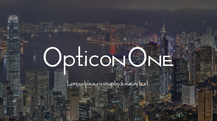 Opticon One Font