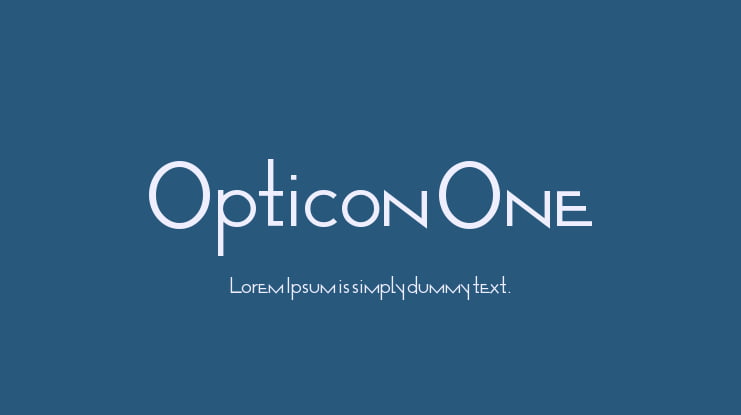 Opticon One Font