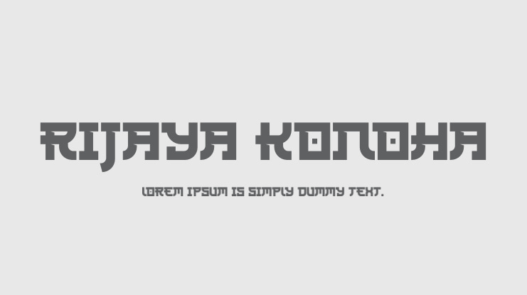 Rijaya Konoha Font