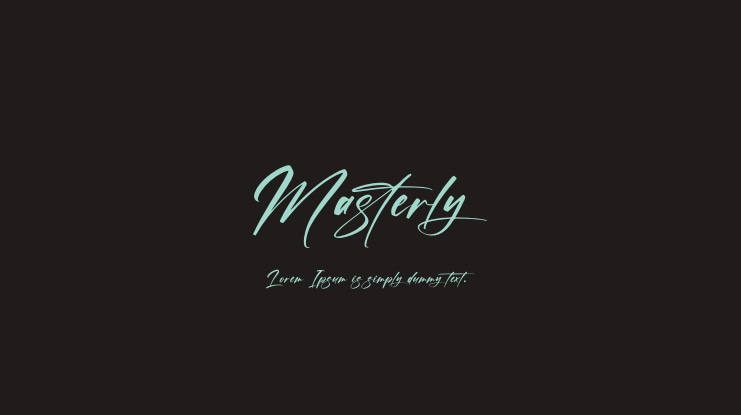 Masterly Font