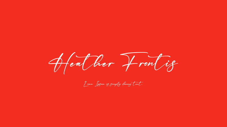 Heather Frontis Font