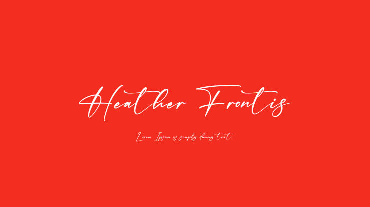 Heather Frontis Font
