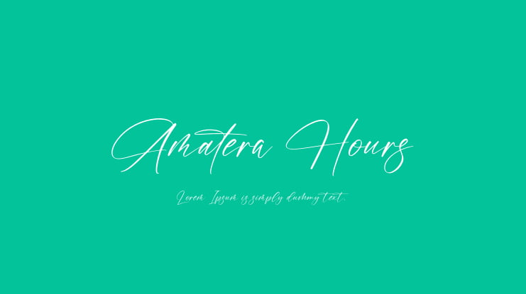Amatera Hours Font