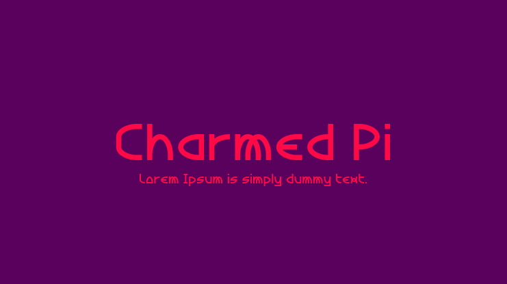 Charmed Pi Font