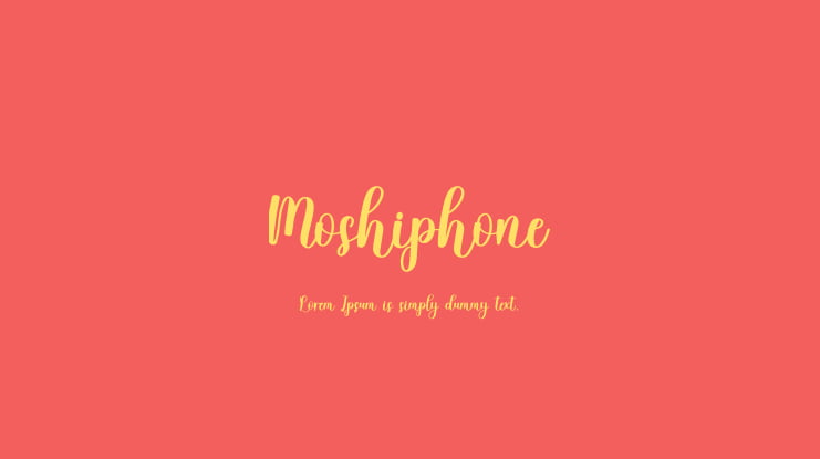 Moshiphone Font